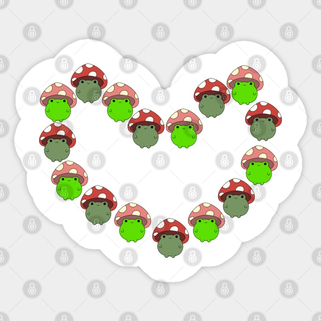 Valentines Froggy Heart Sticker by PrincessFroggy Designs